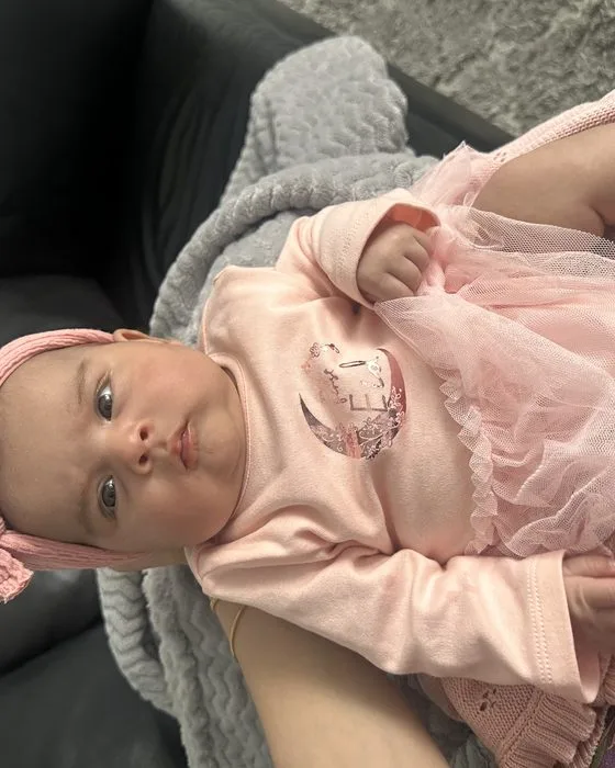 Yusra in her pink My First Eid outfit